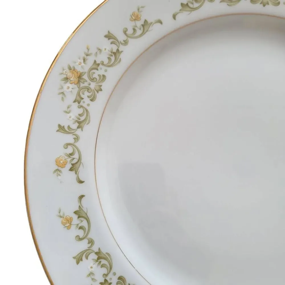 Towne House Cotillion Golden Regal Pattern Plate Yellow Flower Gold Trim Platter